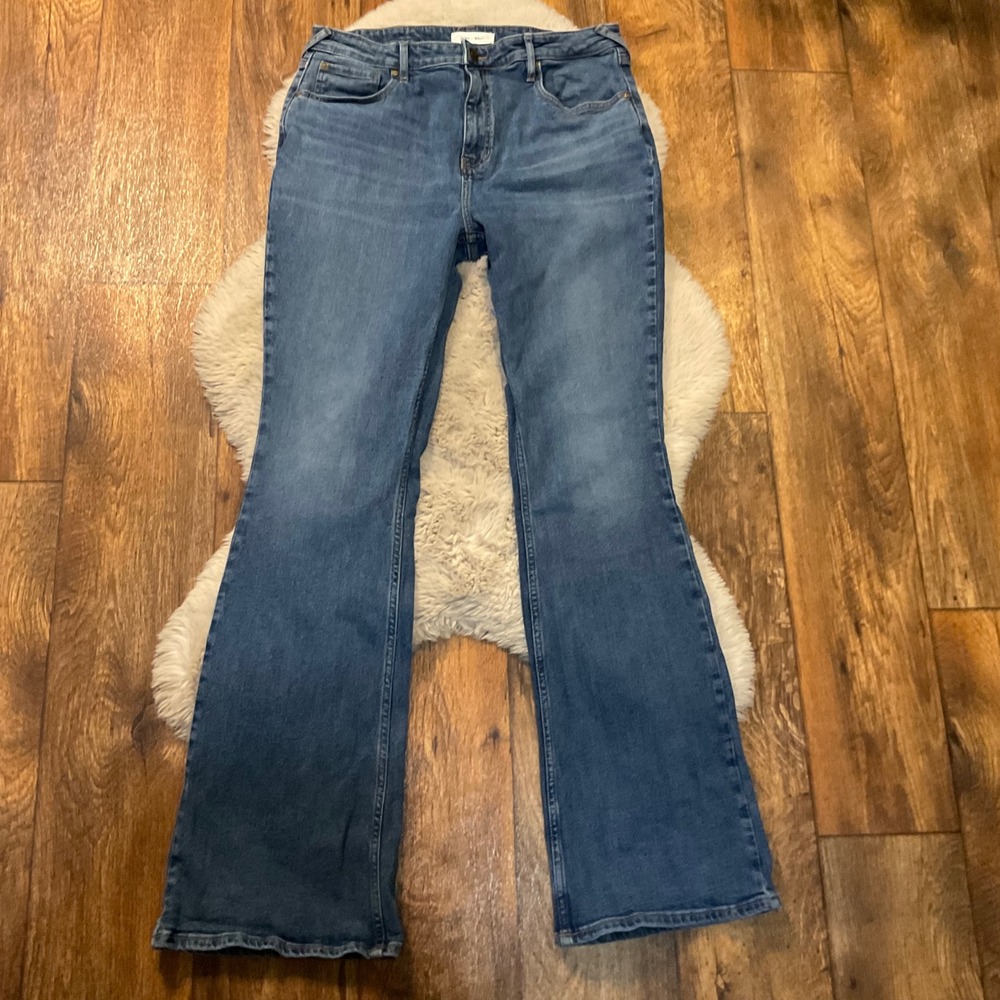 Cleo + Wolf High Rise Boot Cut Denim Jeans Size‎ 32 Womens Medium Blue